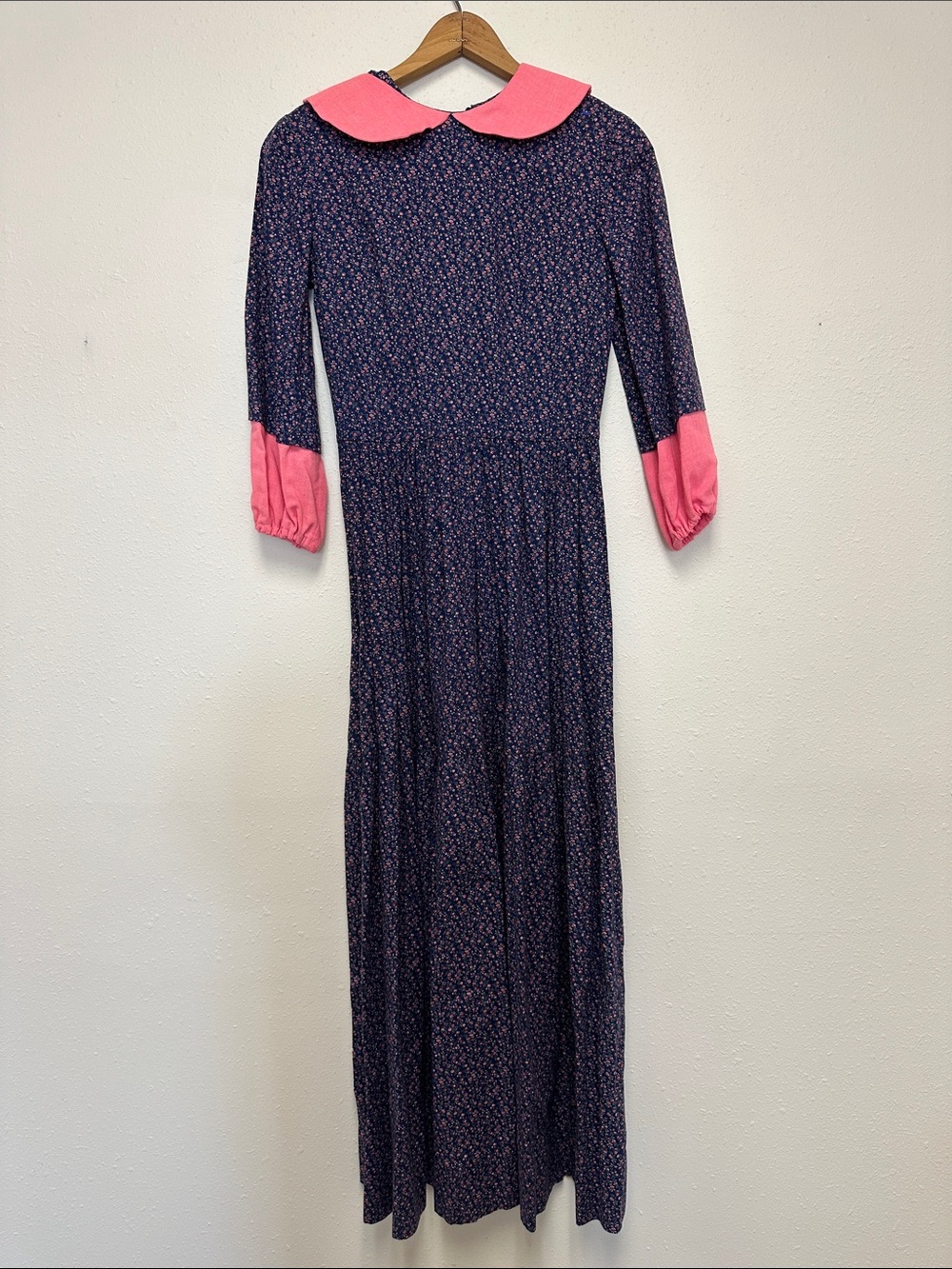 Prairiecore Long Floral cotton Maxi Dress with collar - costume - cosplay